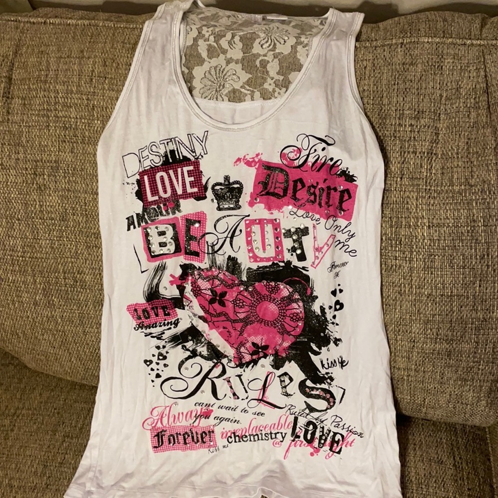 Women’s large Bongo embellished tank top